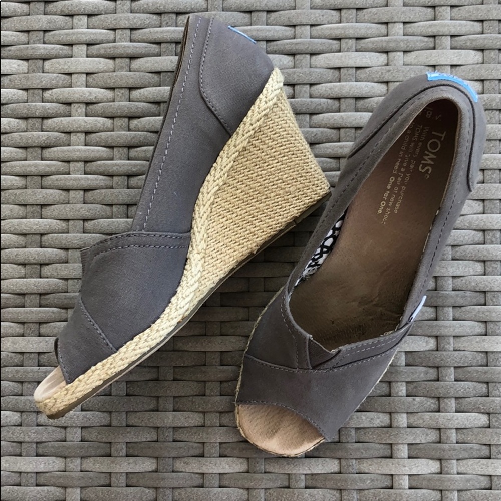 Toms Canvas Espadrille Wedge